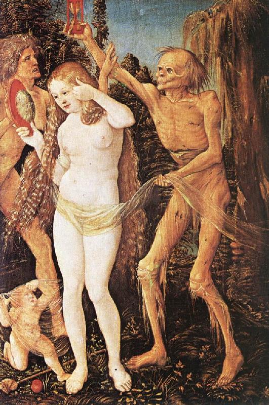 BALDUNG GRIEN, Hans Three Ages of the Woman and the Death  rt4 Germany oil painting art